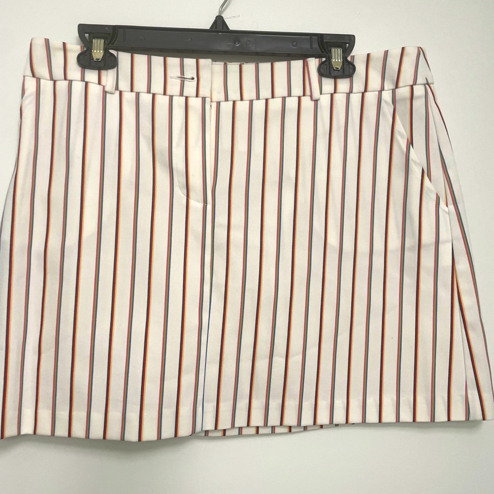 Trina Turk stripe preppy coastal summer mini skirt